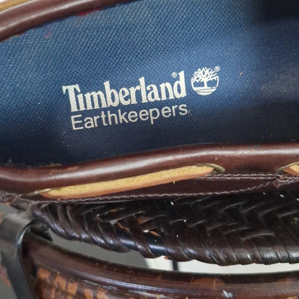TIMBERLAND MEN'S AUTHENTIC HANDSEWN 3 EYE LUG SOLE BOAT SHOES BROWN SIZE 11.5